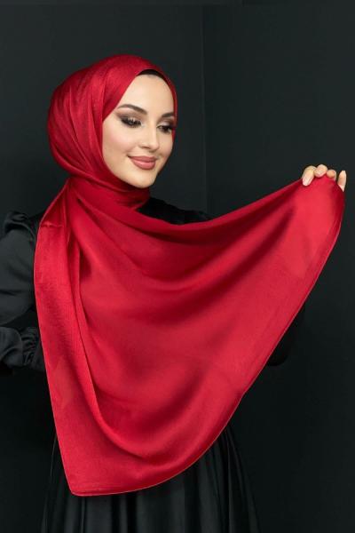 Abiye Janjan Parlak Şal Kırmızı