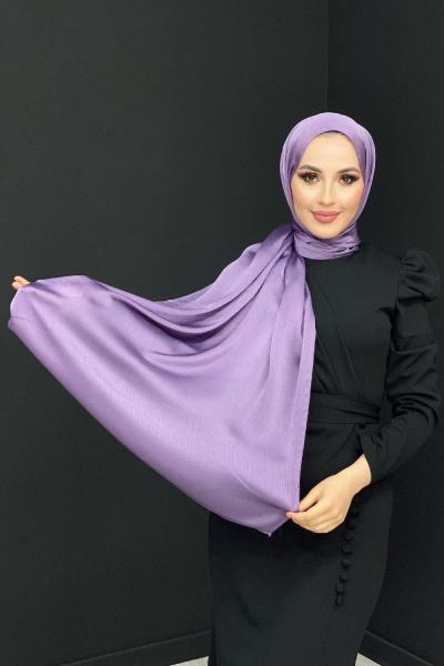 Abiye Janjan Parlak Şal Koyu Lila