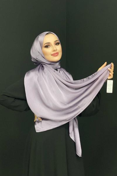 Abiye Janjan Parlak Şal Leylak