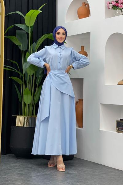 Alara Etekli Takım Bebe Mavisi