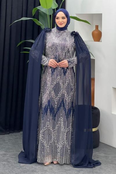 Alkış Abiye Lacivert