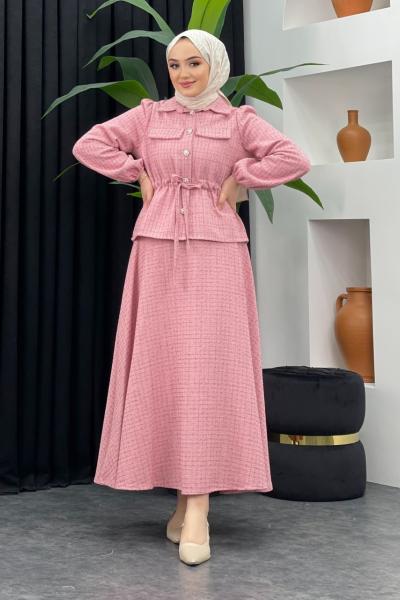 Anka Tüvit Etekli Takım Pudra