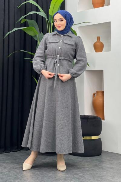 Anka Tüvit Etekli Takım Gri