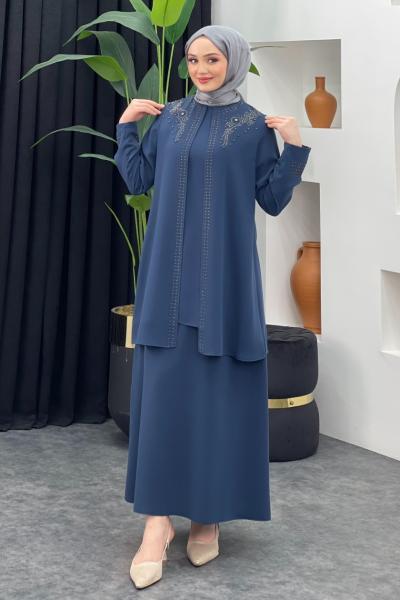 Anne Abiye Takım İndigo Mavisi