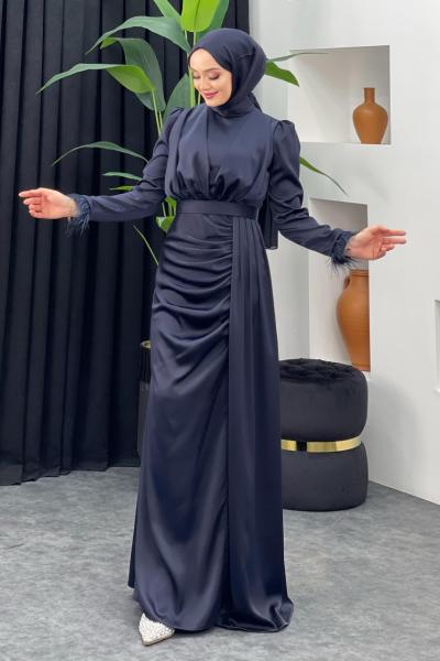 Aybüke Saten Abiye Lacivert