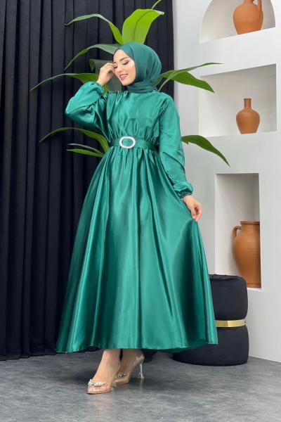 Bengisu Parlak Elbise Zümrüt