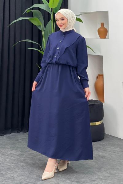 Berrin Elbise Lacivert