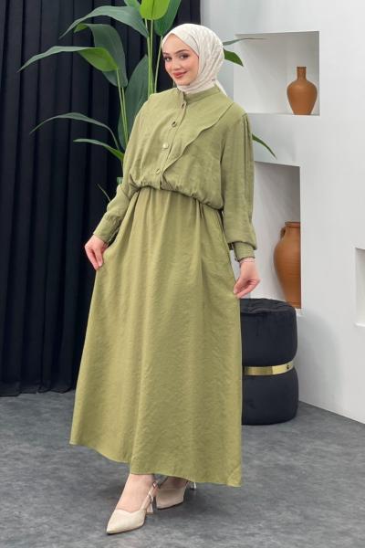 Berrin Elbise Fıstık Yeşili