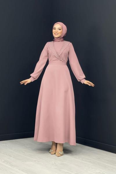 Boncuklu Elbise Pudra