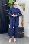 Çağla Pantolonlu Takım Lacivert