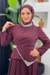 Cankız Abiye Bordo