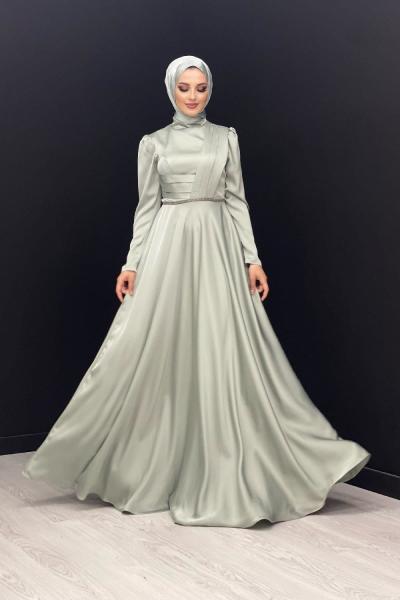 Cazibe Abiye Su Yeşili