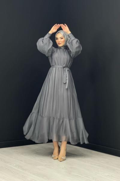 Ceylan Elbise Gri