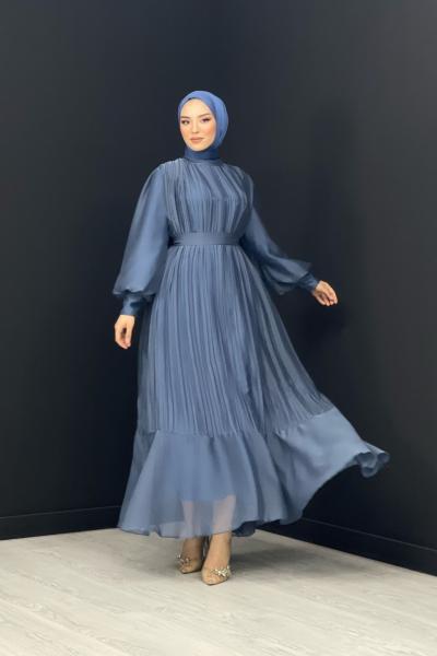 Ceylan Elbise İndigo Mavisi