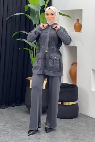 Clara Pantolonlu Takım Antrasit