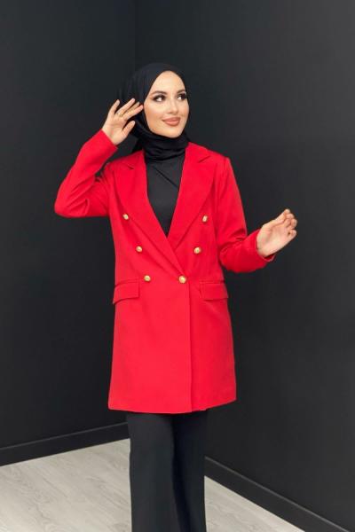 Cool Blazer Ceket Kırmızı