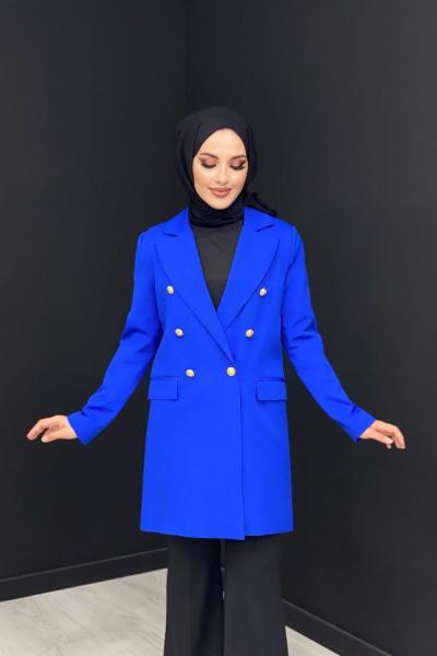 Cool Blazer Ceket Saks Mavisi
