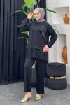 Damla Pantolonlu Takım Siyah