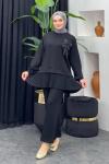 Damla Pantolonlu Takım Siyah