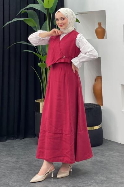 Demet Etekli Takım Kırmızı