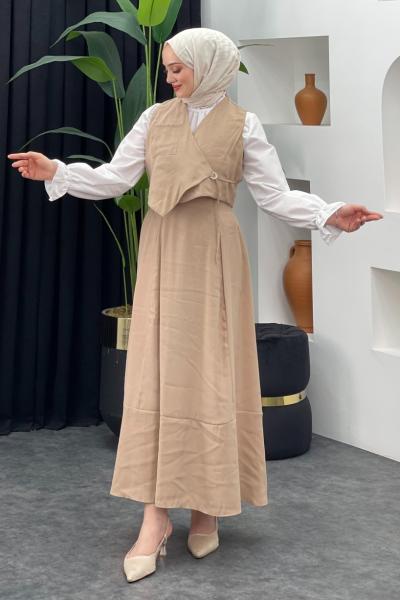 Demet Etekli Takım Bej