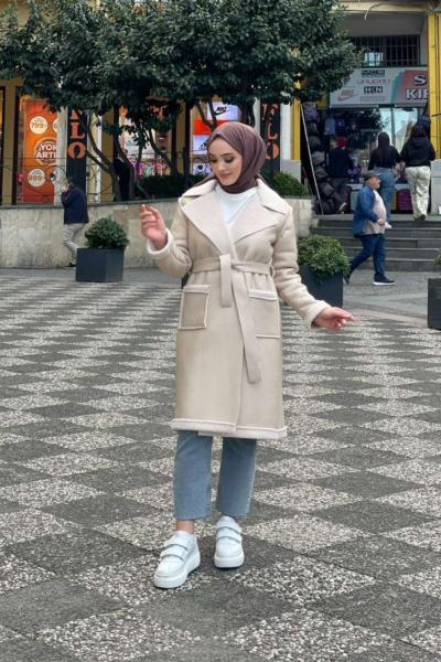 Deri Görünümlü Kap Taş Rengi