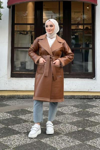 Deri Görünümlü Kap Sütlü Kahve