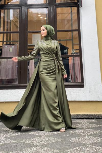 Dildar Abiye Fıstık Yeşili