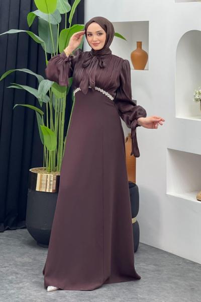 Dilek Abiye Kahverengi