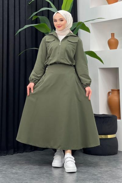 Diva Etekli Takım Haki Yeşili