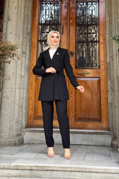 Ecem Ceketli Takım Siyah