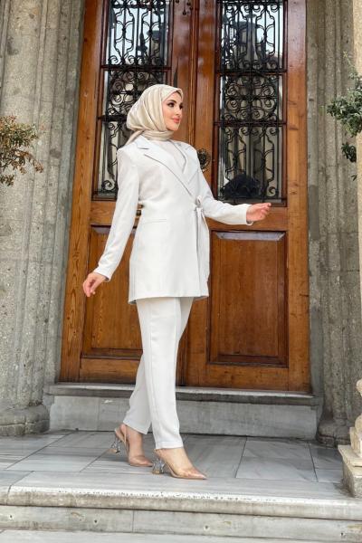 Ecem Ceketli Takım Taş Rengi