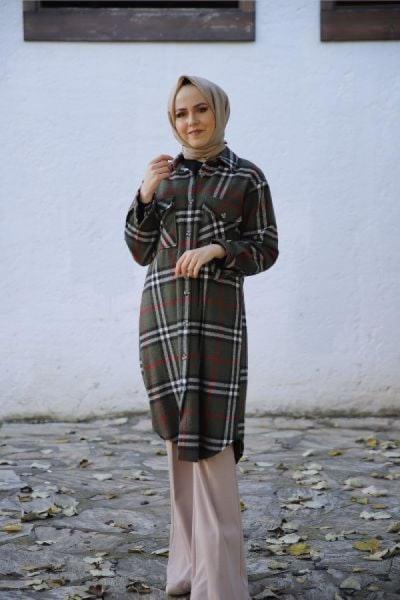 Ekose Gömlek Yeşil