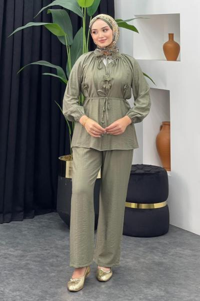 Elalem Pantolonlu Takım Mint Yeşili