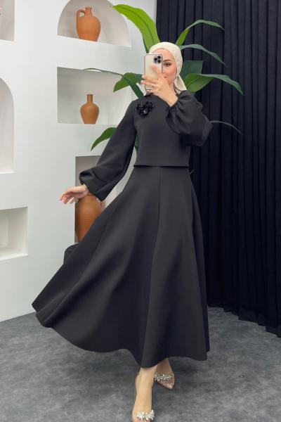 Elsa Scuba Etekli Takım Siyah