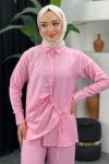 Elvan Pantolonlu Takım Pembe