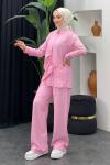 Elvan Pantolonlu Takım Pembe