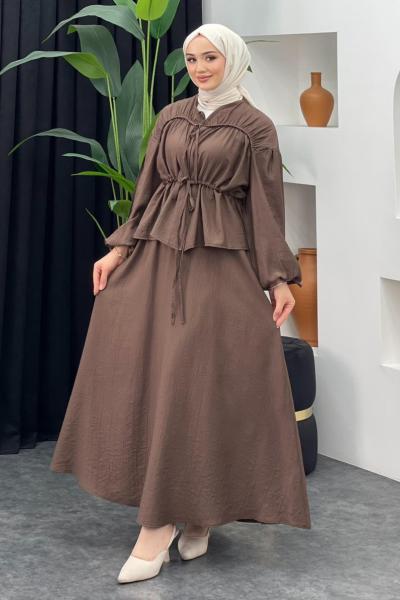 Ennur Etekli Takım Kahverengi