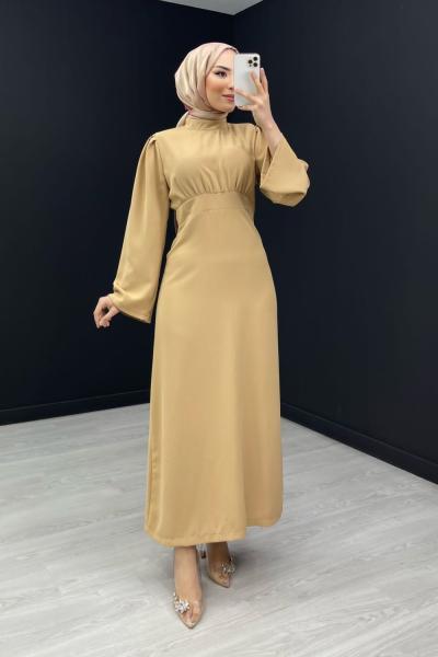 Evcen Kalem Elbise Sütlü Kahve