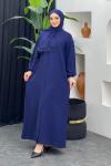 Fermuarlı Namaz Elbisesi Lacivert