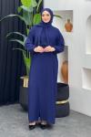 Fermuarlı Namaz Elbisesi Lacivert