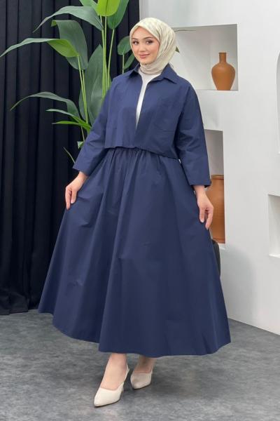 Firuze Etekli Takım Lacivert