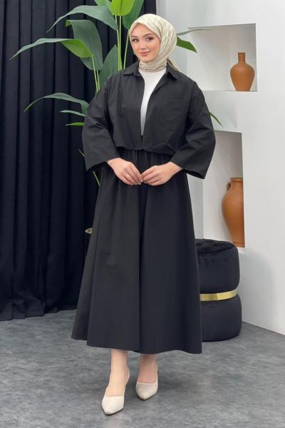 Firuze Etekli Takım Siyah