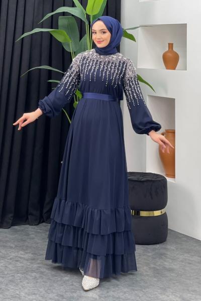 Gamze Abiye Lacivert