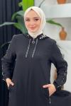 Gizem Kapşonlu Ferace Siyah