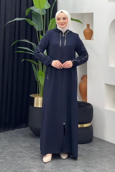 Gizem Kapşonlu Ferace Lacivert