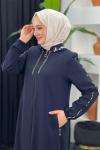 Gizem Kapşonlu Ferace Lacivert