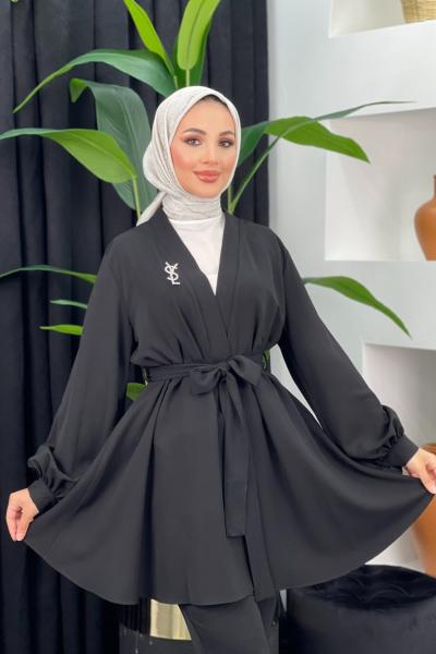 Gökyüzü Pantolonlu Takım Siyah