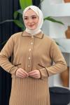 Gonca Triko Etekli Takım Sütlü Kahve