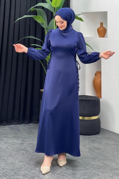 Gülsüm Elbise Lacivert